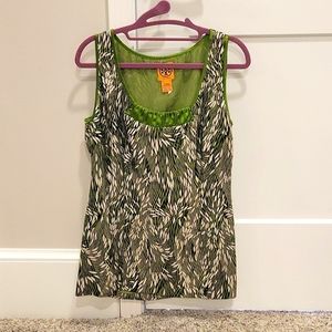 Tory Burch Green Metallic Top Sz 6